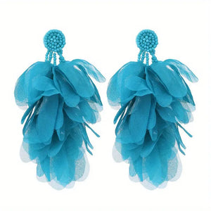 Flower Tassel Earrings
