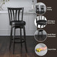 Savana Wood Bar Height Kitchen Stool, 29.5" High, Black