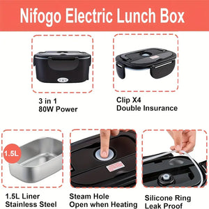 Electric Lunch Box with Insulated pouch
