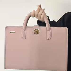 Pink Laptop Bag with Detachable Handle