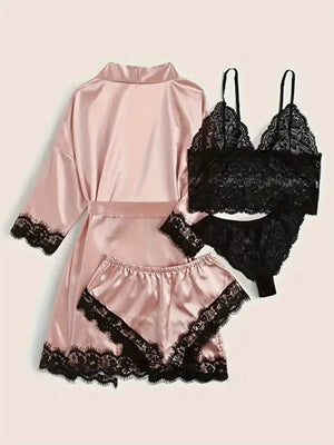 Women'S Satin Pajama Set
