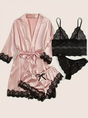 Women'S Satin Pajama Set