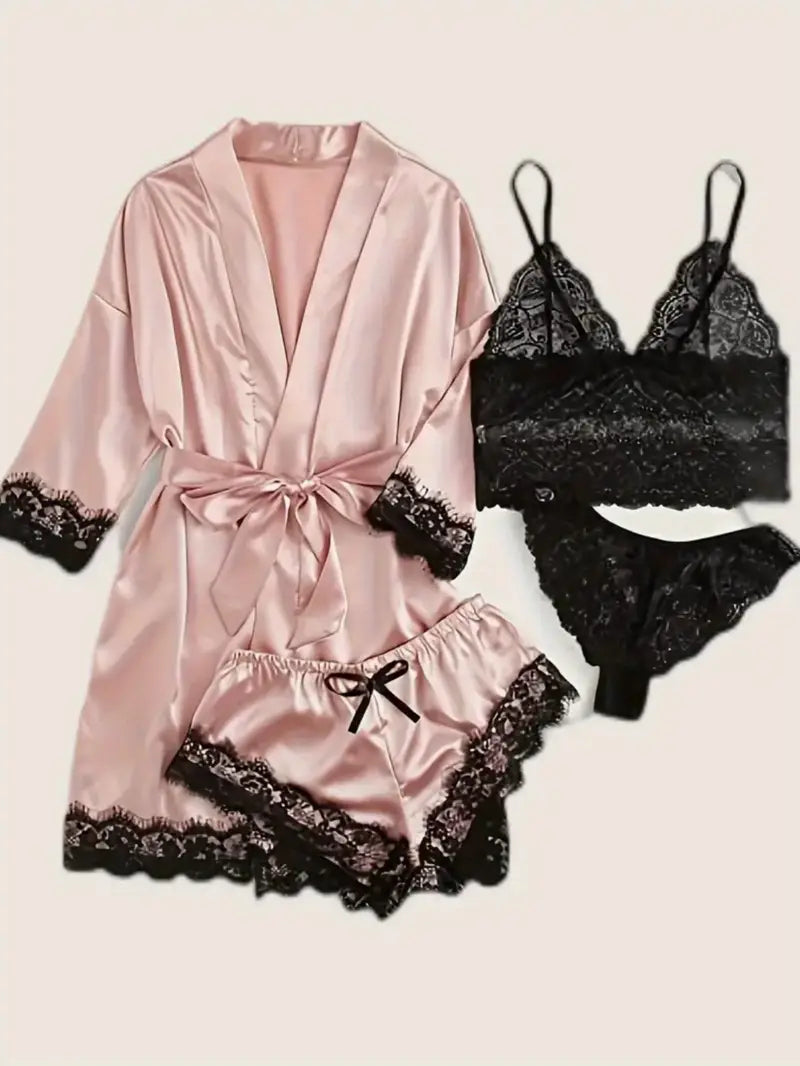 Women'S Satin Pajama Set