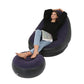 Lazy Couch Sofas Inflatable Chair Foldable Recliner Outdoor Sofa Bed Footstool Portable Folding Air Bed Lunch Lounge Chair Set