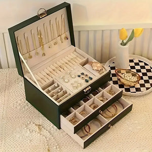 Elegant 3-Layer Jewelry Organizer Box