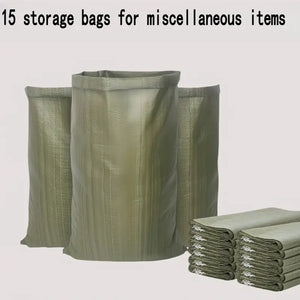 15 Large Green PP Storage Bags