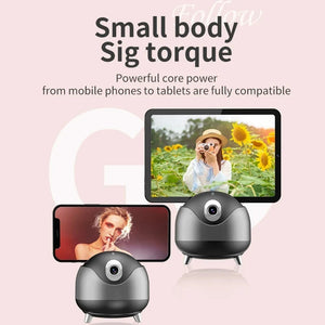 Q8 Auto Face Tracking Shooting Gimbal Stabilizer AI Smart 360° Rotation Selfie Stick Tripod for Video Vlog Phone Tablet Stand