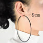 Clip on the ear without pierced Hoop earrings for women Big circle Black Round Personality punk 2021 Fashion Jewelry Accessories
