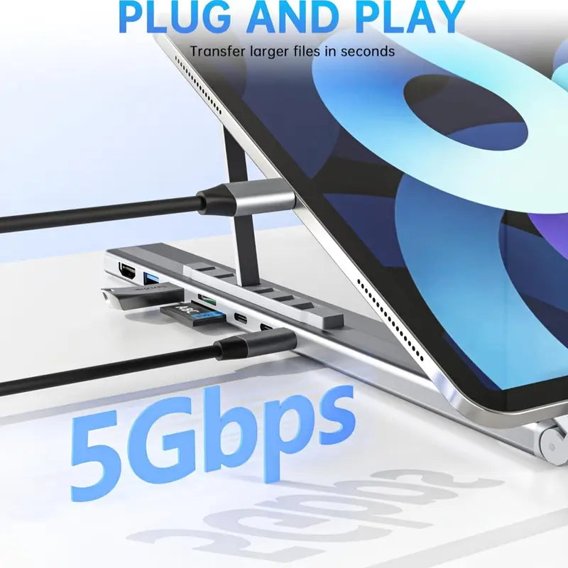 USB C, Laptop Docking Station Stand