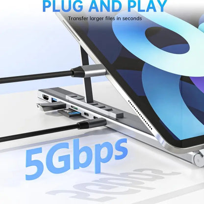 USB C, Laptop Docking Station Stand
