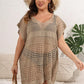 GIBSIE Plus Size Women Beach Dress Sexy Hollow Out Knit Bikini Cover Up Female Loose Tunic Beachwear Swimwear Cover-ups