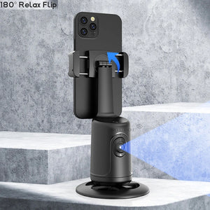 Auto Face Tracking Gimble Stabilizer, Smart Phone Holder, 360 Rotation Tripod, Selfie Stick for Live Streaming, Video Call