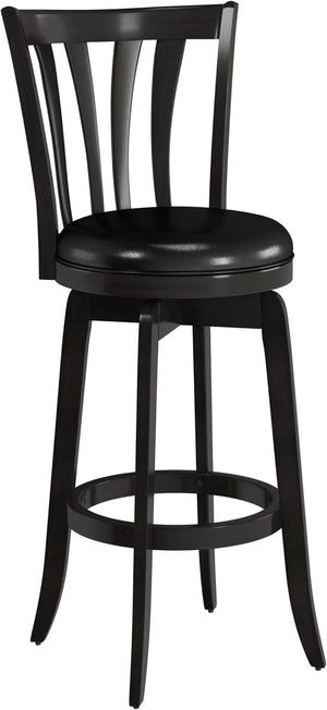 Savana Wood Bar Height Kitchen Stool, 29.5" High, Black