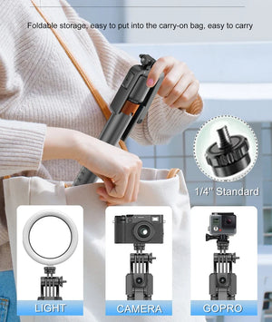 180cm/70.9in Portable GoPro Action Camera Phone Holder Stand Auto Facial Tracking Gimbals Stabilizers Mobile Selfie Stick Tripod