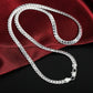 New 20-60cm Silver Color Plated Luxury Brand Design Noble 6mm Necklace Chain For Woman Men Fashion Wedding Engagement Jewelry