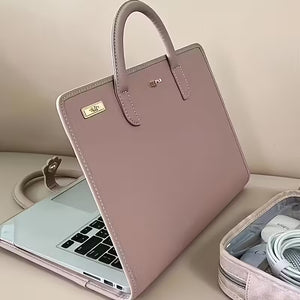 Pink Laptop Bag with Detachable Handle