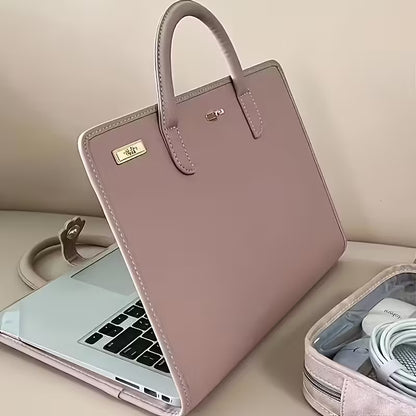Pink Laptop Bag with Detachable Handle