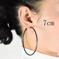Clip on the ear without pierced Hoop earrings for women Big circle Black Round Personality punk 2021 Fashion Jewelry Accessories