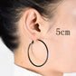 Clip on the ear without pierced Hoop earrings for women Big circle Black Round Personality punk 2021 Fashion Jewelry Accessories