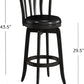 Savana Wood Bar Height Kitchen Stool, 29.5" High, Black