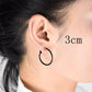 Clip on the ear without pierced Hoop earrings for women Big circle Black Round Personality punk 2021 Fashion Jewelry Accessories