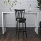 Savana Wood Bar Height Kitchen Stool, 29.5" High, Black