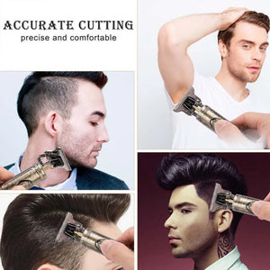 USB Rechargeable Hair Clipper Barber Professional Electric hair trimmer Shaver Trimmer Beard 0mm Hair Cutting Machine for men