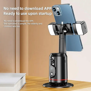 Selfie Tripod Selfie Stabilizer with Gesture Control Auto Face Tracking Tripod Phone Holder Portable Rechargeable 360-degrees