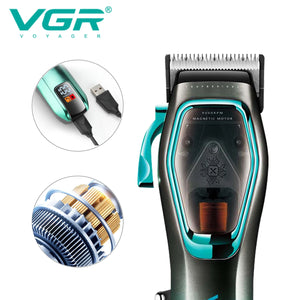 VGR Hair Clipper Professional Hair Cutting Machine Adjustable Hair Trimmer Rechargeable 9000 RPM Barber Clipper for Men V-674