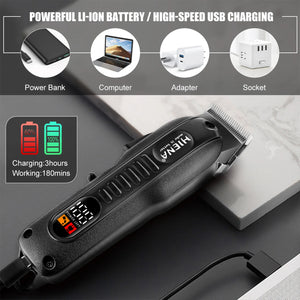 Powerful Electric Hair Clippers for men HIENA hair Trimmer Professional barber hair cutting machine Cordless Wet And Dry haircut