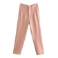 TRAFZA Women Elegant Solid Pencil Pants High Waist Pant For Women Casual Streetwear Woman Trousers Office Wear Chic Pant