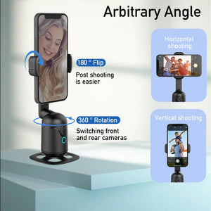 360°Rotation Gimbal Stabilizer Auto Face Tracking Selfie Stick Tripod with Gesture Control Smart Shooting Holder for Vlog Video