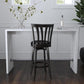 Savana Wood Bar Height Kitchen Stool, 29.5" High, Black