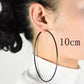 Clip on the ear without pierced Hoop earrings for women Big circle Black Round Personality punk 2021 Fashion Jewelry Accessories