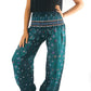 Teal PEACOCK Pants Women Boho Pants Hippie Pants Yoga