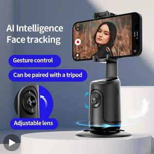 Auto Face Tracking Gimble Stabilizer, Smart Phone Holder, 360 Rotation Tripod, Selfie Stick for Live Streaming, Video Call