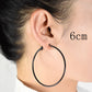 Clip on the ear without pierced Hoop earrings for women Big circle Black Round Personality punk 2021 Fashion Jewelry Accessories