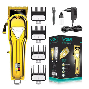 VGR Hair Clipper Barber Electric Trimmer Professional Hair Cutting Machine Metal Haircut Trimmer Cordless Clippers for Men V-993