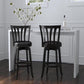 Savana Wood Bar Height Kitchen Stool, 29.5" High, Black