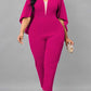 Jumpsuits for Women Autumn Batwing Sleeves Jumpsuit Ladies Elegant Office Formal Plus Size Sexy Jumpsuit Wholesale Dropshipping