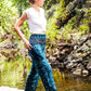 Teal PEACOCK Pants Women Boho Pants Hippie Pants Yoga