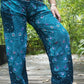 Teal PEACOCK Pants Women Boho Pants Hippie Pants Yoga