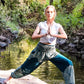 Teal FLORAL Women Boho Pants Hippie Pants Yoga Pants