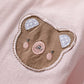 Summer Teddy Logo Short-sleeved Pink Dress with Dots Pattern for